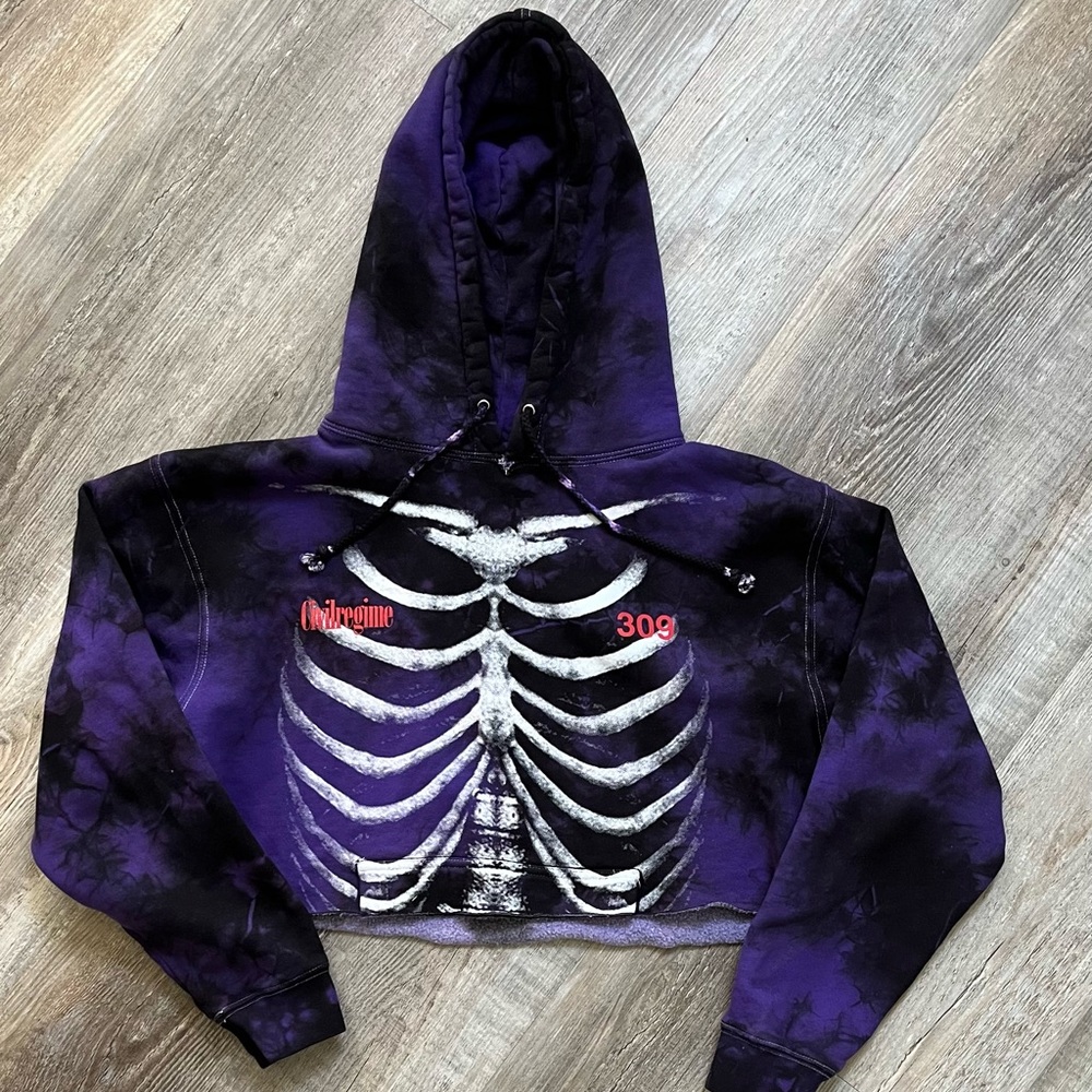 Civil Regime cropped hoodie, one of a kind